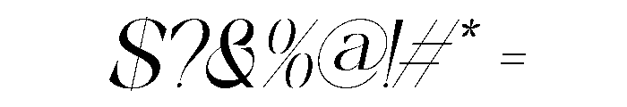 Aulisse Italic Font OTHER CHARS