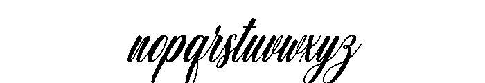 Aulora Script Condensed Slanted Font LOWERCASE