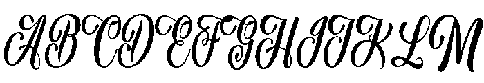 Aulora Script Condensed Font UPPERCASE