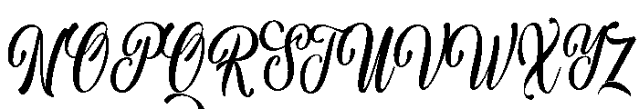 Aulora Script Condensed Font UPPERCASE