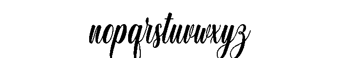 Aulora Script Condensed Font LOWERCASE