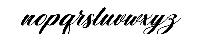 Aulora Script Expanded Slanted Font LOWERCASE