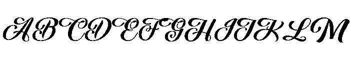 Aulora Script Expanded Font UPPERCASE