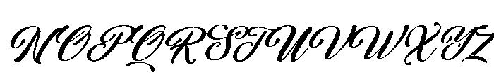 Aulora Script SemExp Slant Font UPPERCASE