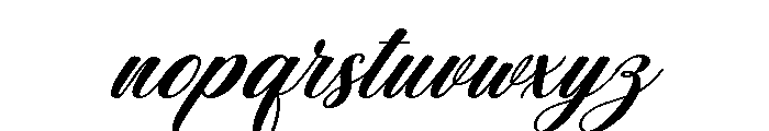 Aulora Script SemExp Slant Font LOWERCASE
