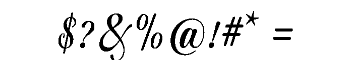 Aulora Script Semi Condensed Font OTHER CHARS