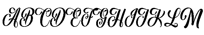Aulora Script Semi Condensed Font UPPERCASE