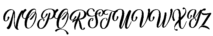 Aulora Script Semi Condensed Font UPPERCASE