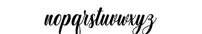 Aulora Script Semi Condensed Font LOWERCASE