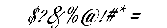 Aulora Script SemiCond Slant Font OTHER CHARS