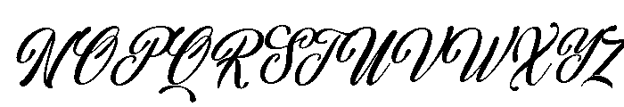 Aulora Script SemiCond Slant Font UPPERCASE