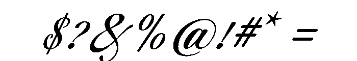 Aulora Script Slanted Font OTHER CHARS