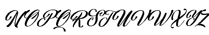Aulora Script Slanted Font UPPERCASE