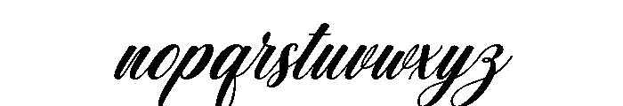 Aulora Script Slanted Font LOWERCASE