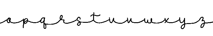 Auspice Cloud Script Font LOWERCASE