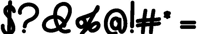 AustinaHandwrittenBold Font OTHER CHARS