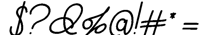 AustinaHandwrittenSlant Font OTHER CHARS