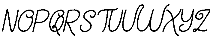 AustinaHandwrittenSlant Font UPPERCASE
