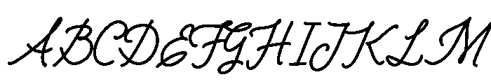 Authentic Society Script Font UPPERCASE