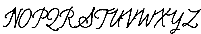 Authentic Society Script Font UPPERCASE