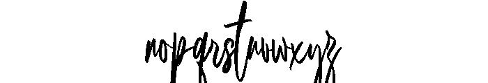 AuthenticBrush-Regular Font LOWERCASE