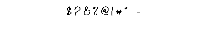 Autography3 Font OTHER CHARS