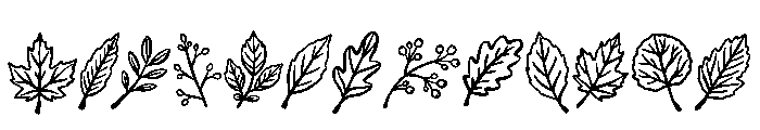 Autumn foliage Font UPPERCASE