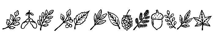 Autumn foliage Font UPPERCASE