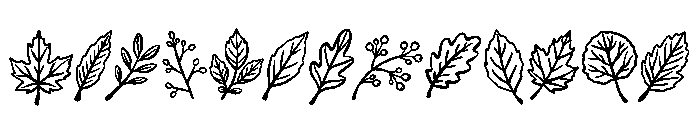 Autumn foliage FONT