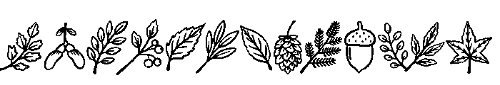 Autumn foliage Font LOWERCASE