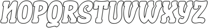 AUSYEIK Outline Slant otf (400) Font UPPERCASE