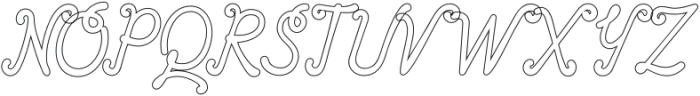 Aubrella Outline otf (400) Font UPPERCASE