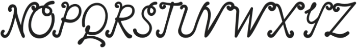 Aubrella Regular otf (400) Font UPPERCASE