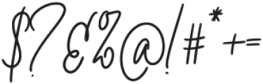 AucklandHandwritten otf (400) Font OTHER CHARS