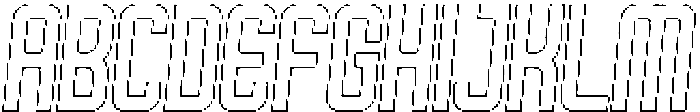 Augment Outline Italic otf (400) Font UPPERCASE