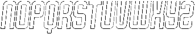 Augment Outline Italic otf (400) Font LOWERCASE