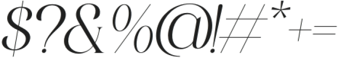 Augvari Italic otf (400) Font OTHER CHARS