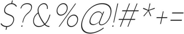 Aukim ExtraLight Condensed Italic otf (200) Font OTHER CHARS