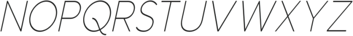Aukim ExtraLight Condensed Italic otf (200) Font UPPERCASE