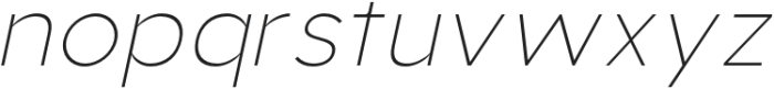 Aukim ExtraLight Italic otf (200) Font LOWERCASE
