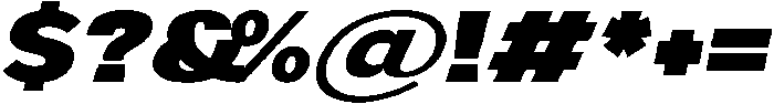 Aukim II Black Expanded Italic otf (900) Font OTHER CHARS