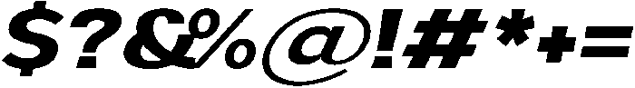 Aukim II Bold Expanded Italic otf (700) Font OTHER CHARS