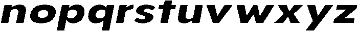 Aukim II Bold Expanded Italic otf (700) Font LOWERCASE