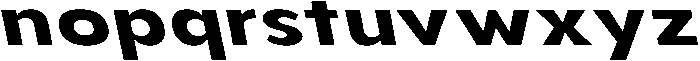 Aukim II Bold Expanded Slanted otf (700) Font LOWERCASE