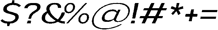 Aukim II Expanded Italic otf (400) Font OTHER CHARS