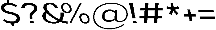 Aukim II Expanded Slanted otf (400) Font OTHER CHARS