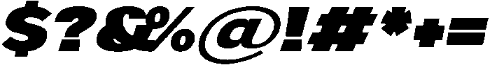 Aukim II Extra Black Expanded It otf (900) Font OTHER CHARS