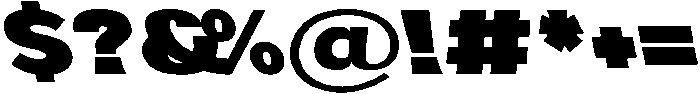 Aukim II Extra Black Expanded Sl otf (900) Font OTHER CHARS