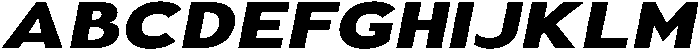 Aukim II Extra Bold Expanded It otf (700) Font UPPERCASE