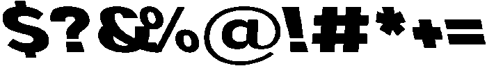Aukim II Extra Bold Expanded Sl otf (700) Font OTHER CHARS
